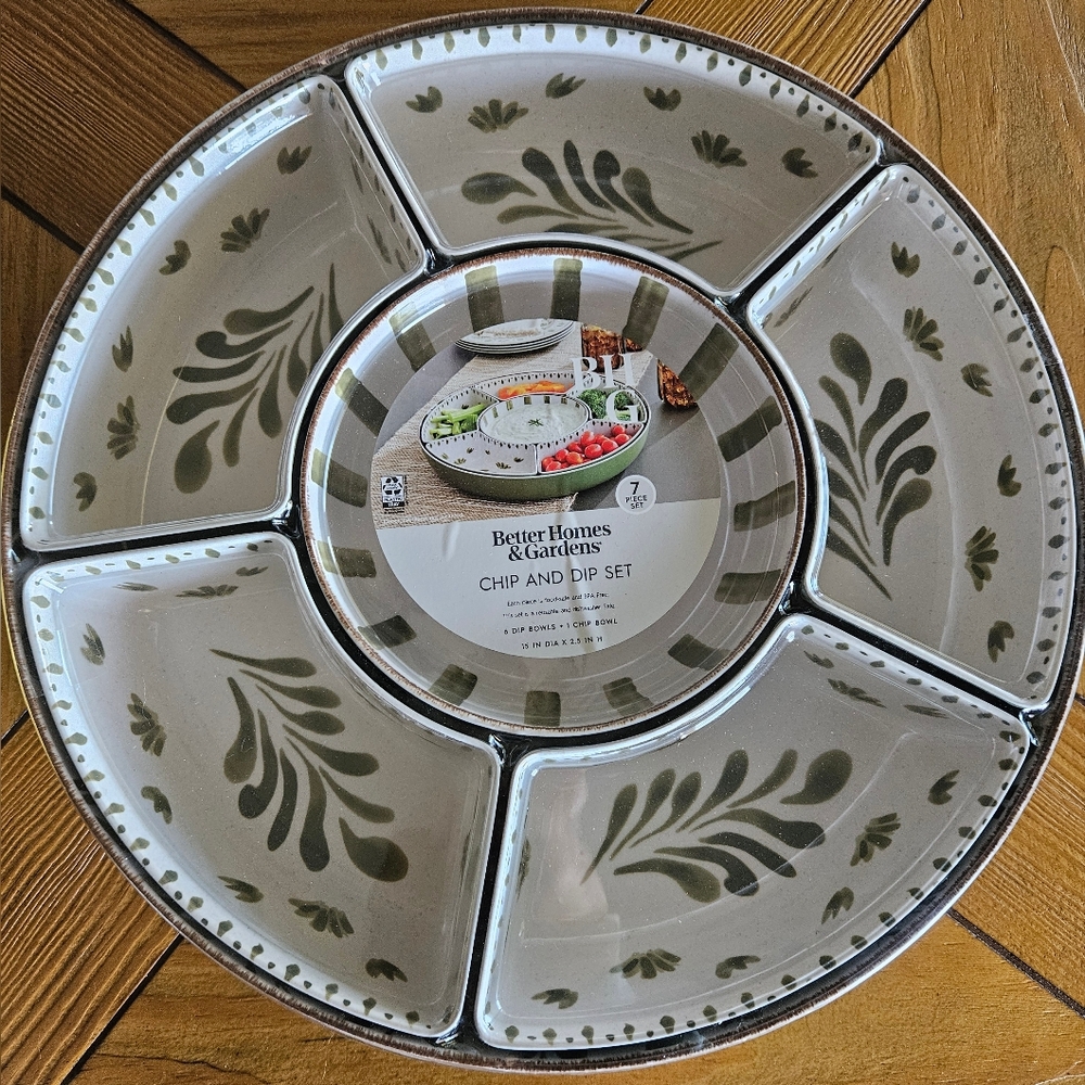 Better Homes & Gardens Chip & Dip Serving Set - New